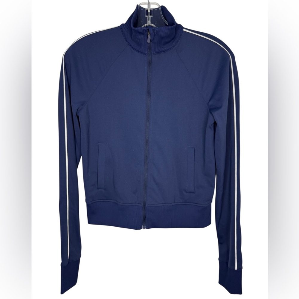 Lululemon Everlux Classic-Fit Track Jacket Club Blue White Size XSmall